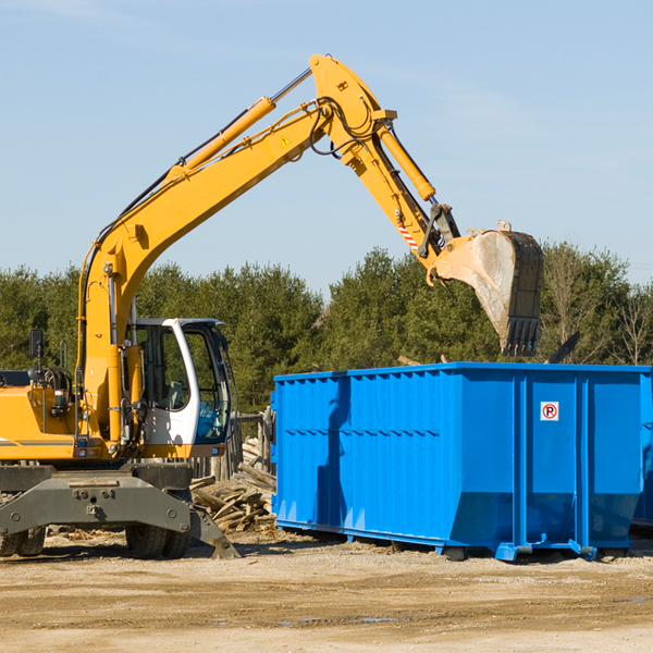 what size residential dumpster rentals are available in Molena